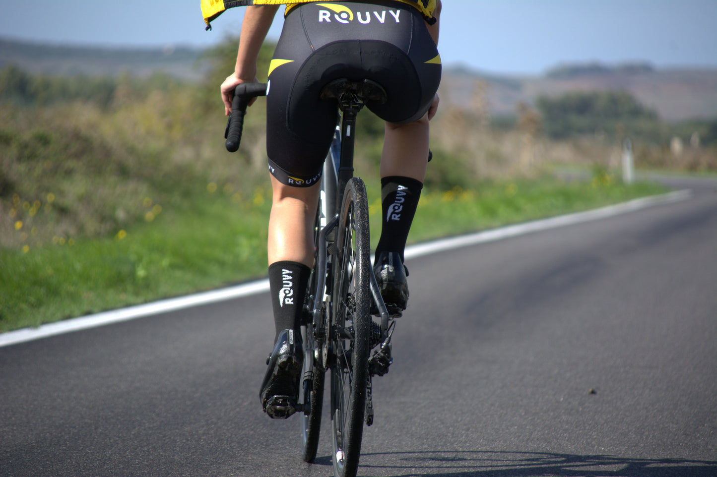 ROUVY Cyklistické ponožky - Černé
