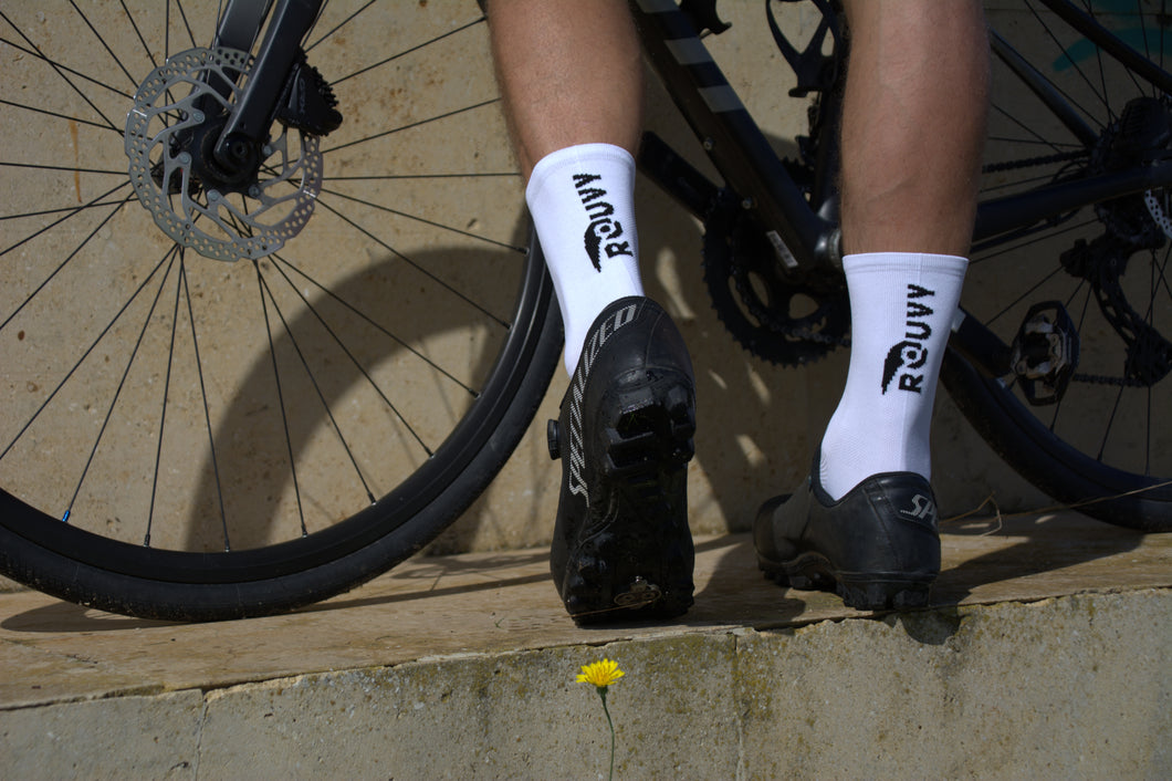 ROUVY Cyklistické ponožky - Bílé