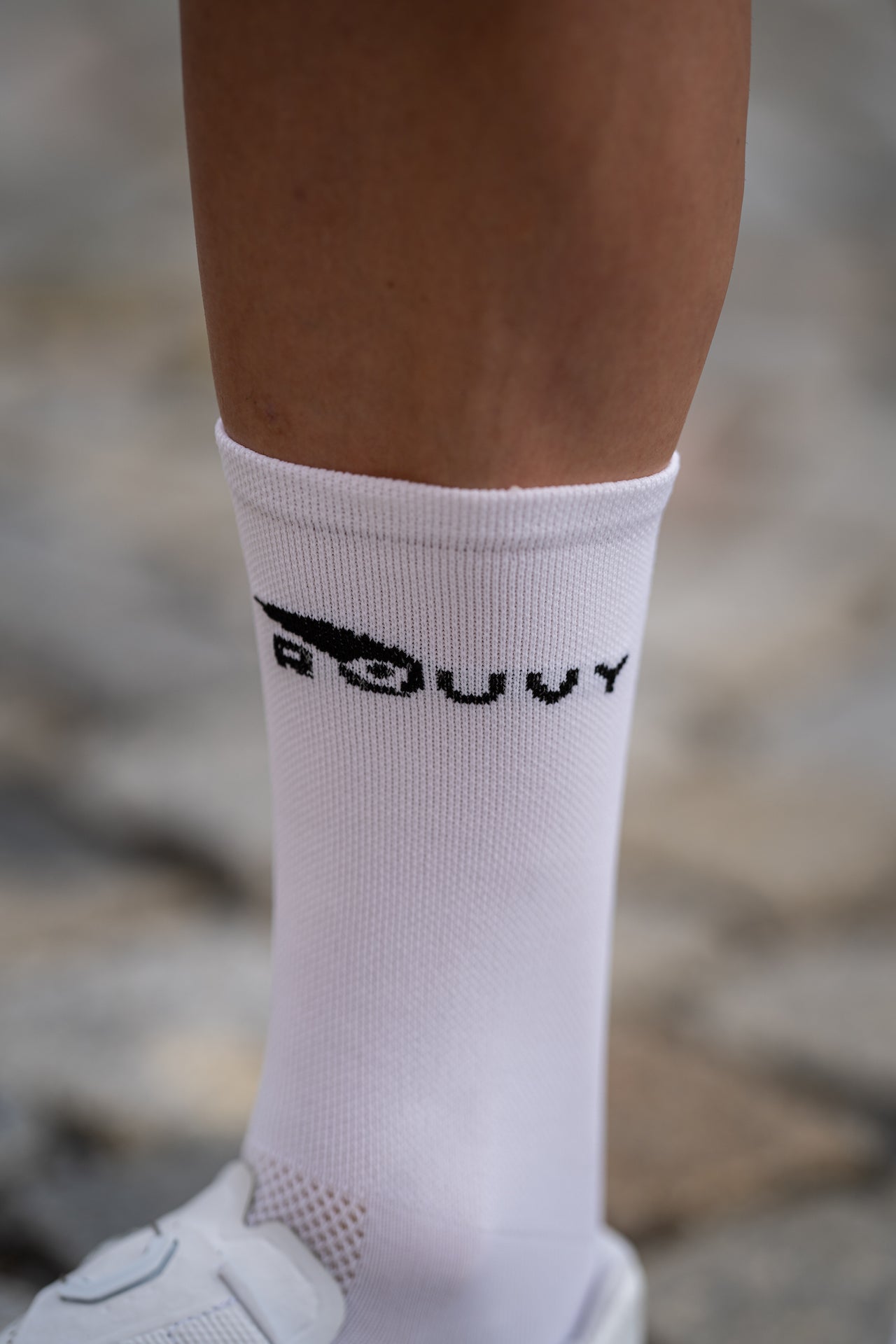 ROUVY Cyklistické ponožky - Bílé